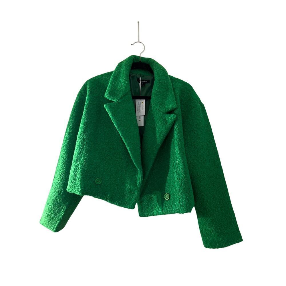 NWT Hers &‎ Mine Cropped Fuzzy Jacket Open Front … - image 3